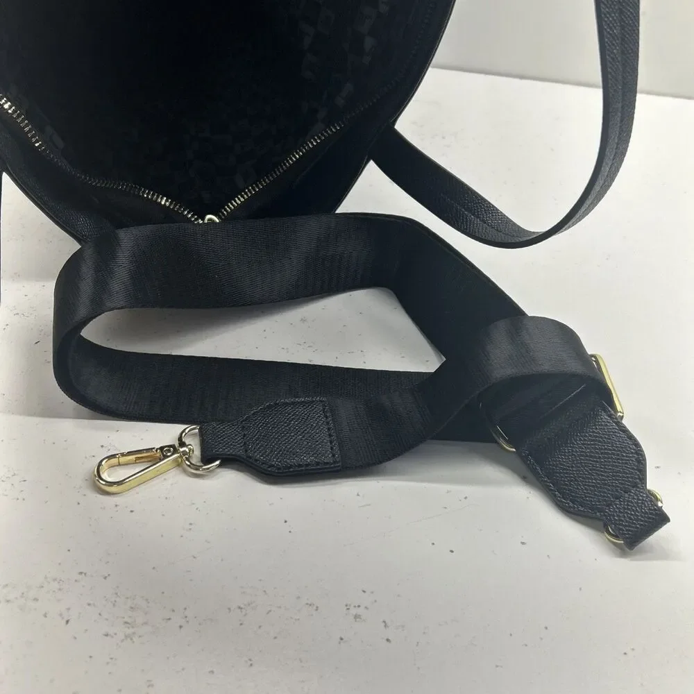 London Fog 100th Anniversary Collection Handbag Sophia Studded Tote Black NWOT - Picture 4 of 7